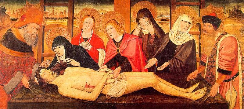 Jaume Huguet The Lamentation of Christ, canvas Spain oil painting art